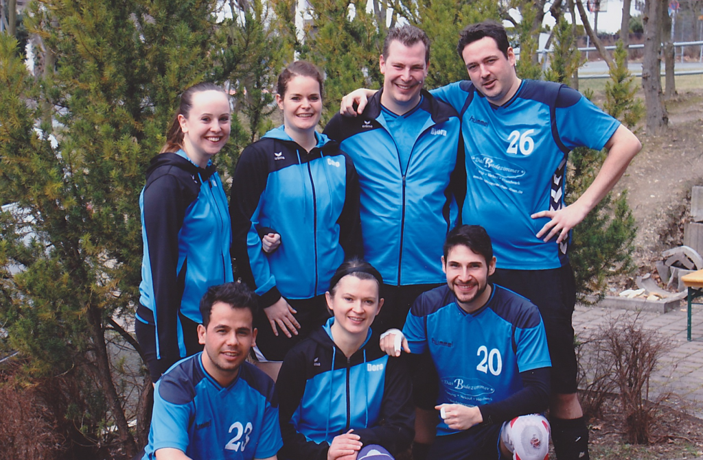 Team: Nina, Caro, Björn, 'Spidy' Toni, Nader, Doro und Jorge
